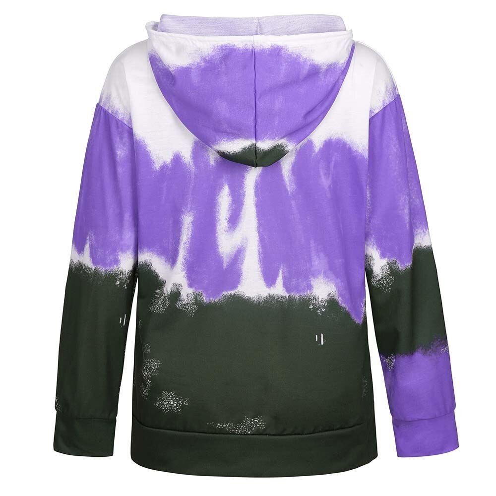 Hoodie met tie-dye print