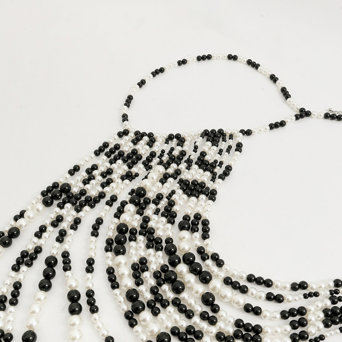 Trendy Elegante Effen Kleur Meerlaagse Geweven Bodychain met Imitatie Parels voor Dames