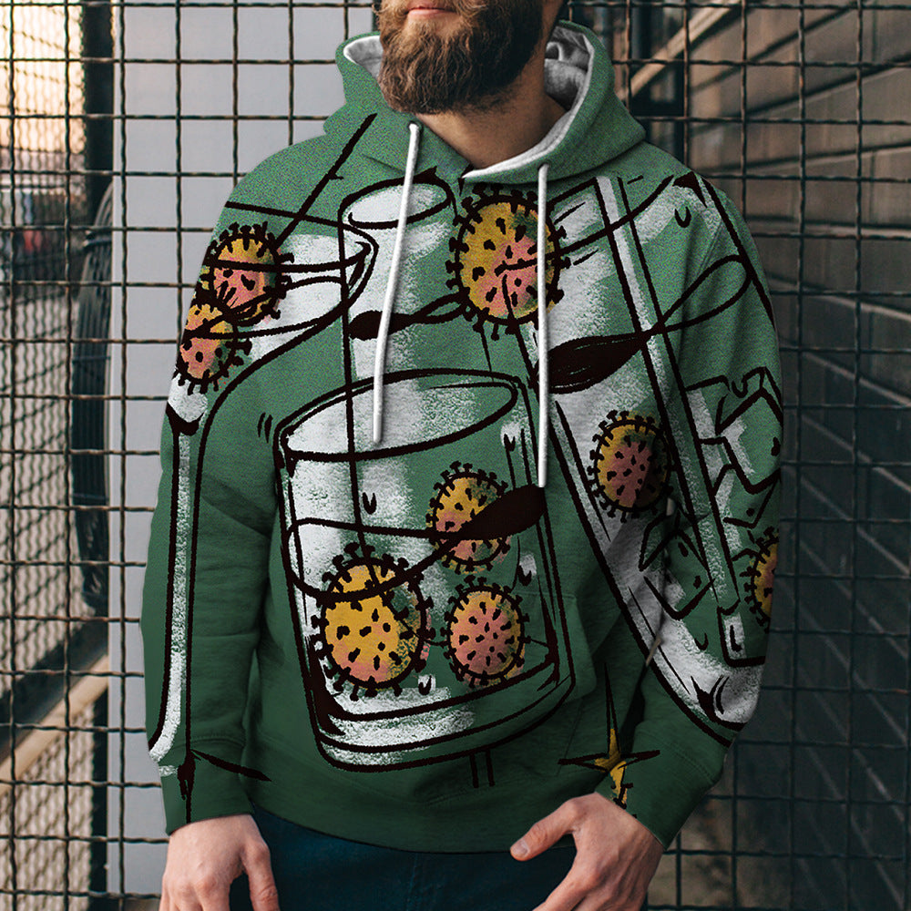 De nieuwe hoodie met geometrische digitale print