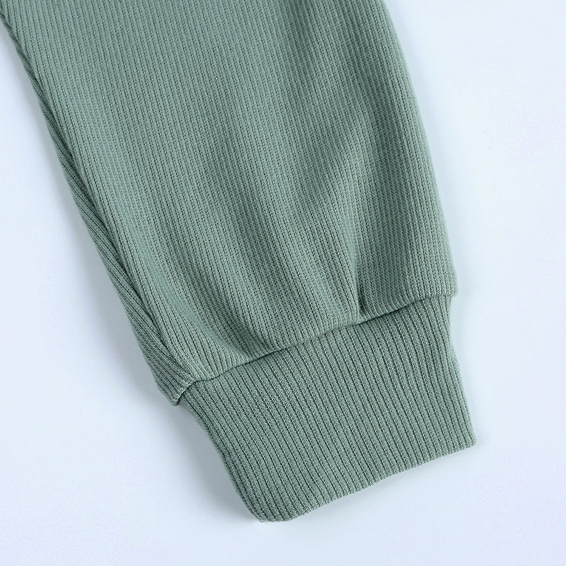 Harlan 2-delige Set Hoodie met Oortjes & Broek met Trekkoord in Europese en Amerikaanse Stijl voor Baby's/ Peuters