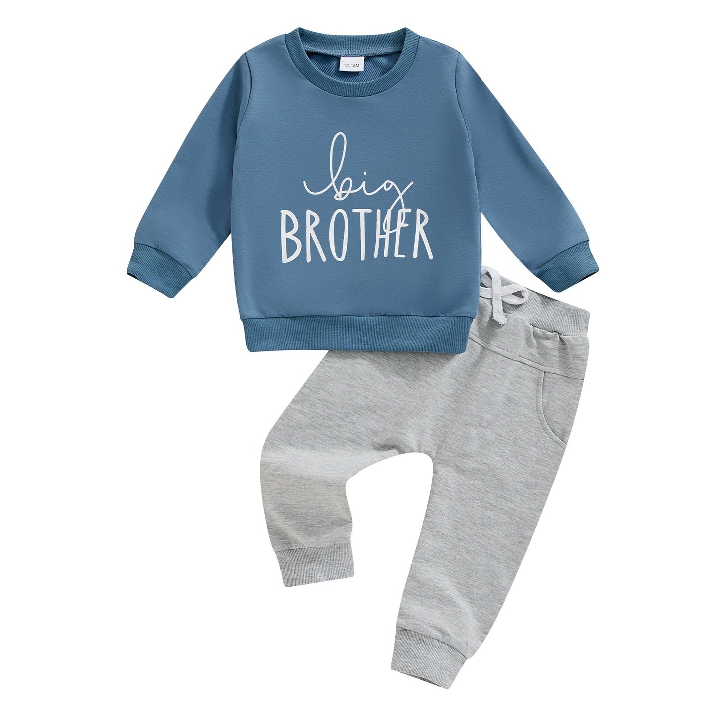 Tweedelig Casual Outfit  Sweatshirt met Tekst & Broek in Europese en Amerikaanse Stijl voor Jongens