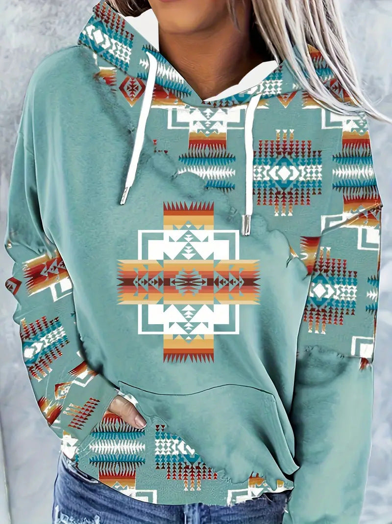 Winter Hoodie Etnische Print
