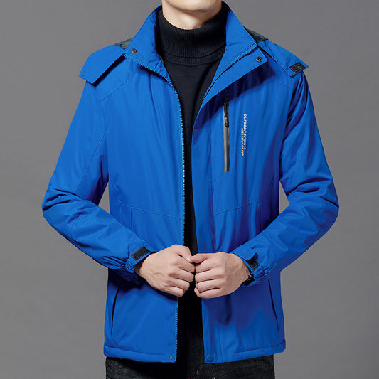 Trendy Warm en Verdikt Windjacket voor Heren