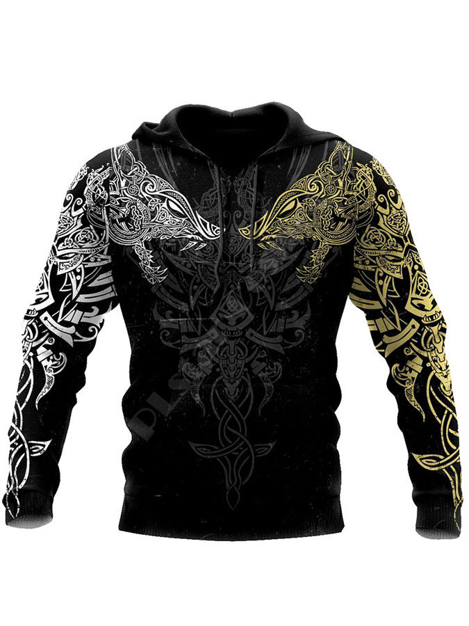 Animal Print Street Trend Klassieke Hoodie