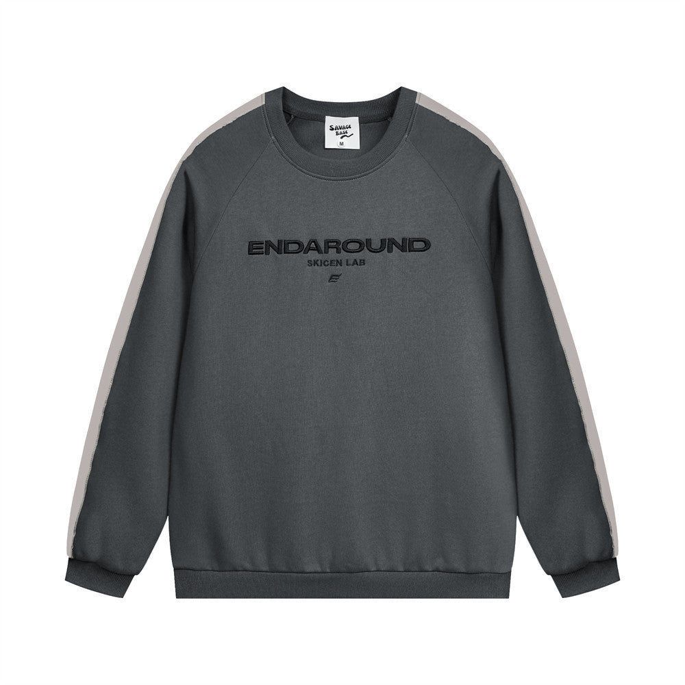 Amerikaanse Trendy Sweatshirt met geborduurde Letters voor Unisex