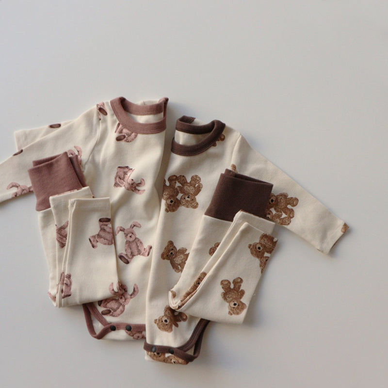 Pyjama-pak met Dierenprint 2-delig sets voor Baby's