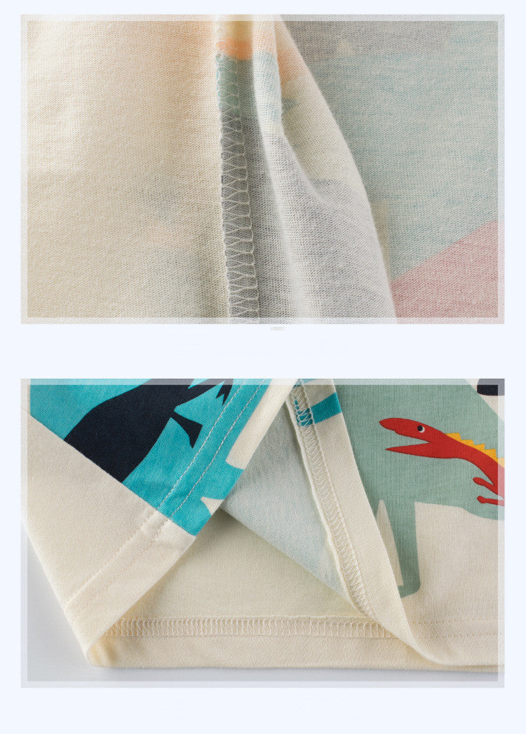 T-shirt met Korte Mouwen en Dinosaurusprint voor Peuters/ Kinderen