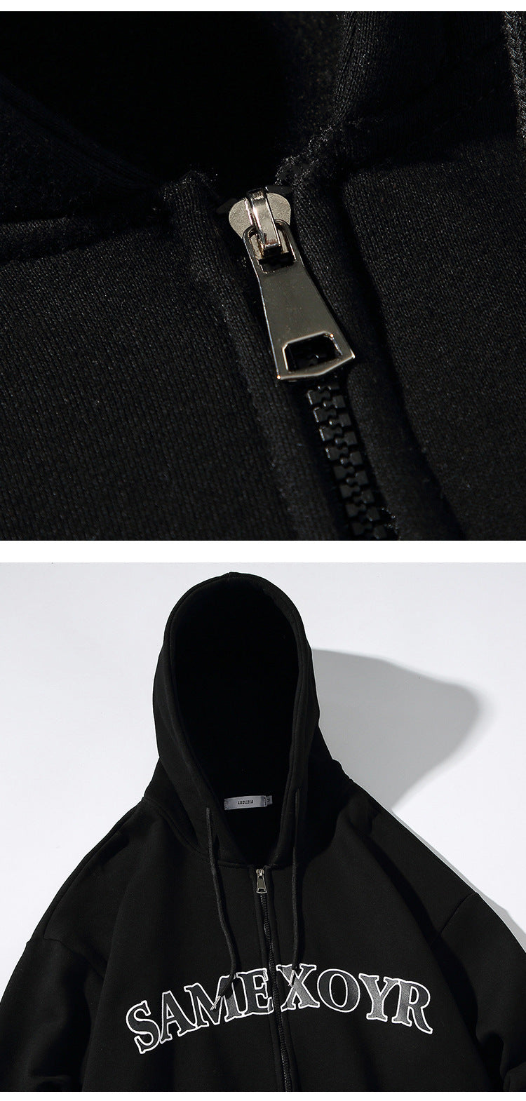 Capuchonvest met print