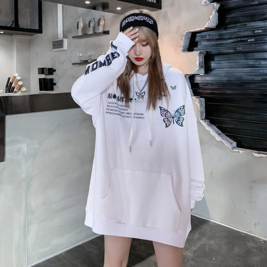 Originele getijdenvlinderprint sweatshirt hoodie