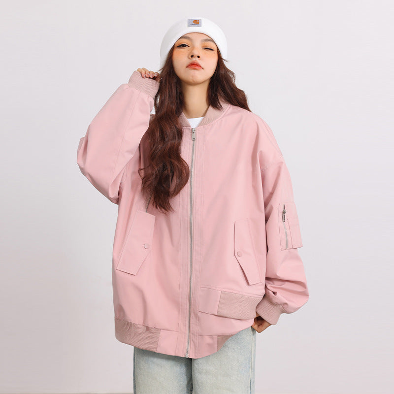 American High Street Style Warme Bomberjacket met Ritssluitng voor Dames & Plus-size