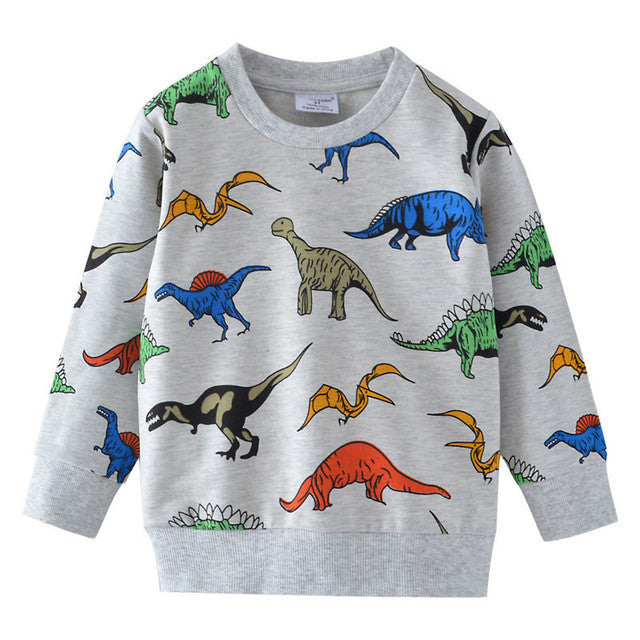 Reliëf Sweatshirts met Cartoonprint voor Kinderen