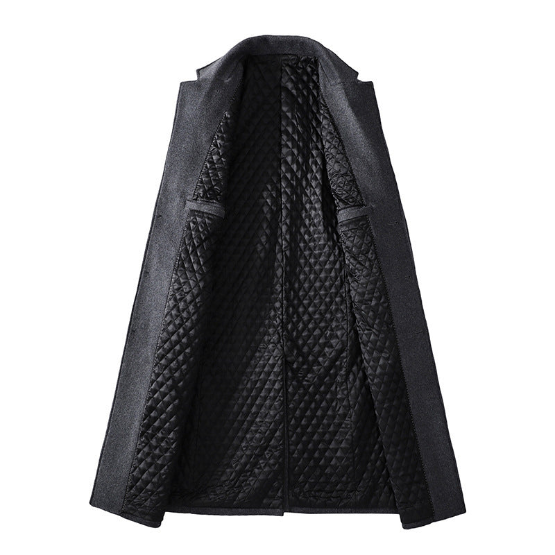 Casual/Business Lange Reversjas  met Knoopsluiting en Zakken in Britse Stijl voor Heren