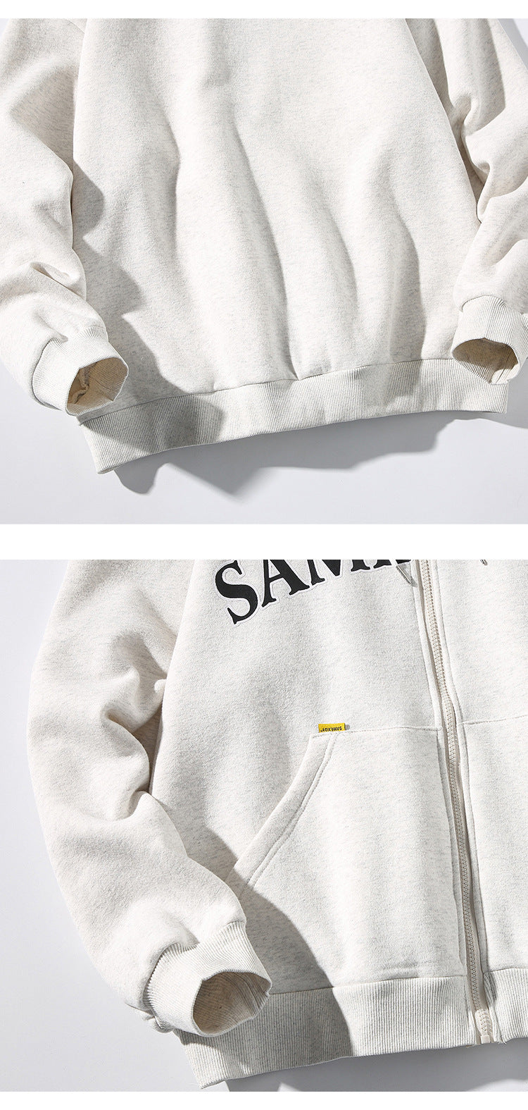 Capuchonvest met print