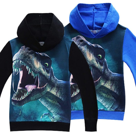 Hoodie met Dinosaurus Print in Europese & Amerikaanse Stijl voor Kinderen / Tieners