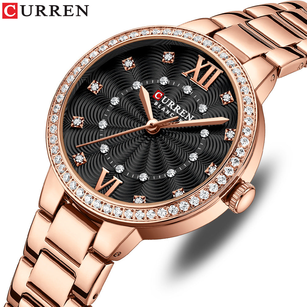 Modieuze Casual Quartz Horloge met Roestvrijstalen Band voor Dames