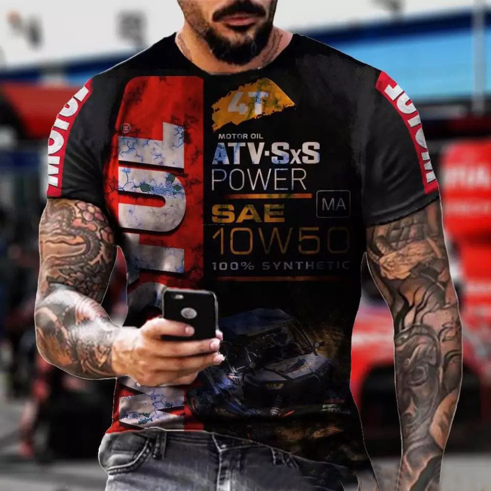 Heren korte mouwen T-shirt digitale print