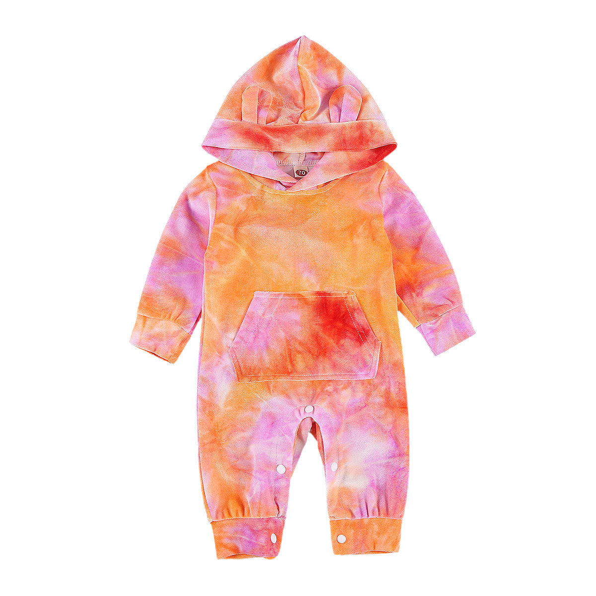 Tie Dye Jumpsuit met Capuchon voor Baby's/Peuters
