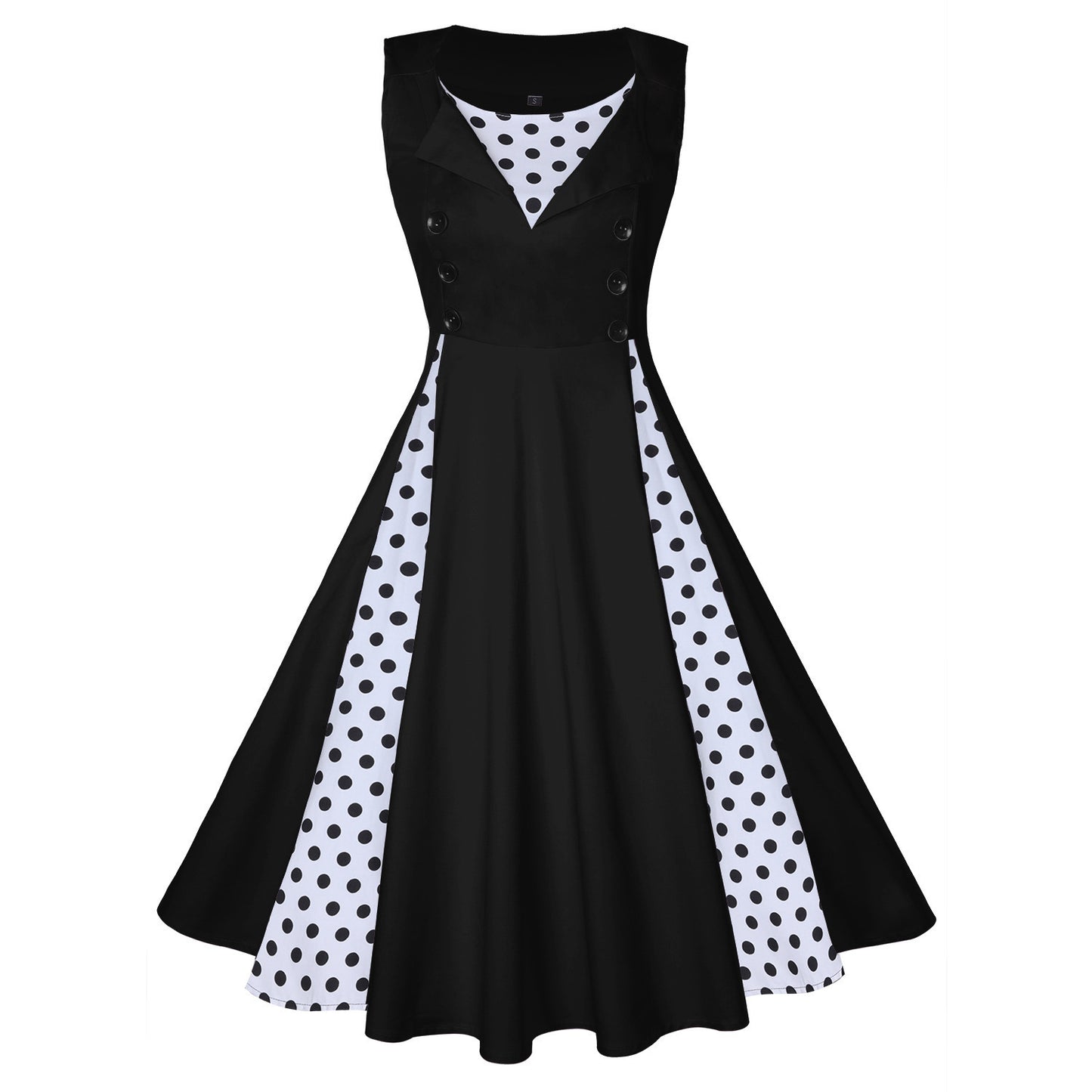 Hepburn Style Retro Elegante Cocktailjurk met Bedrukte Patroon voor Dames & Plus-size