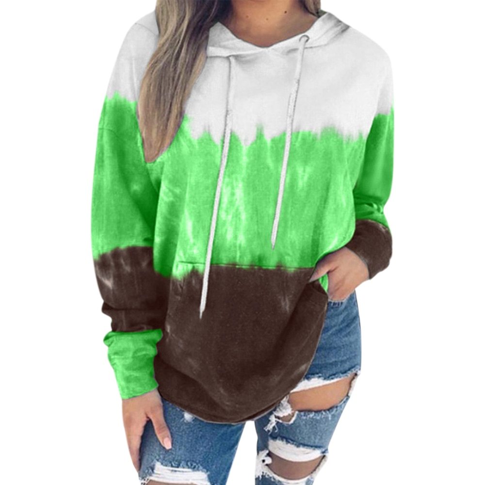 Hoodie met tie-dye print