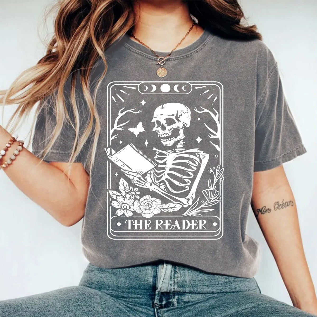 Stijlvolle Effen Kleur Casual Vintage Ronde Hals T-shirt met Cartoonprint en Korte Mouwen voor Dames & Plus-Size