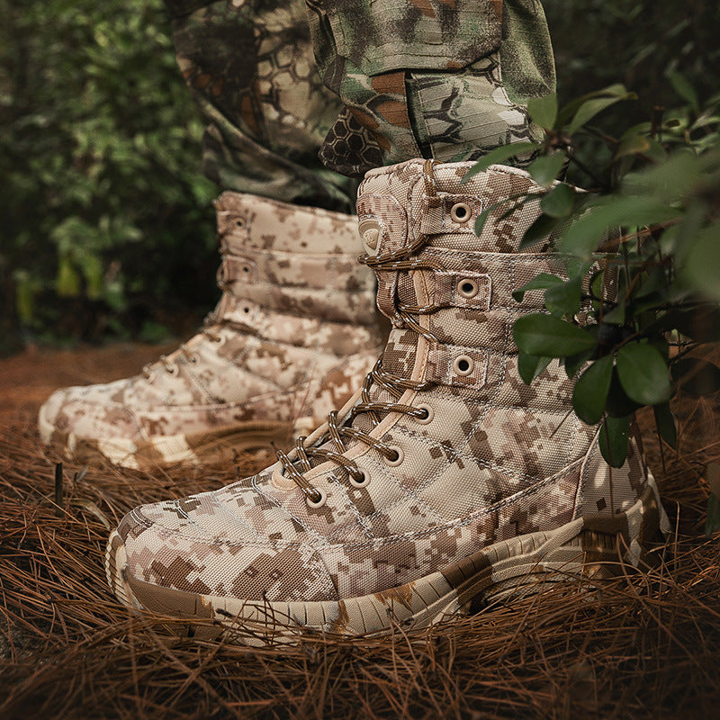 Trendy Casual Outdoor Gecamoufleerde Hoge Trainning/Wandellaarzen voor Heren