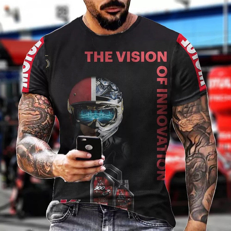 Heren korte mouwen T-shirt digitale print