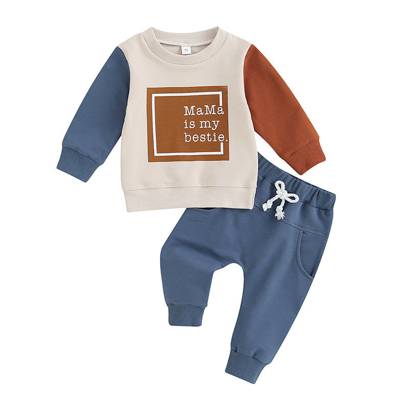 Joggings-Outfit 2-delig Sweatshirt & Joggingbroek met Letterprint voor Kinderen