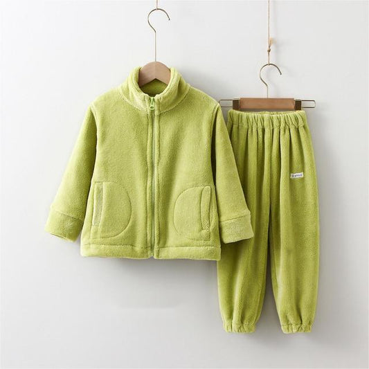 Tweedeligepak voor Kinderen Warme Fleece Vest/ Hoodie & Broek Meisjes