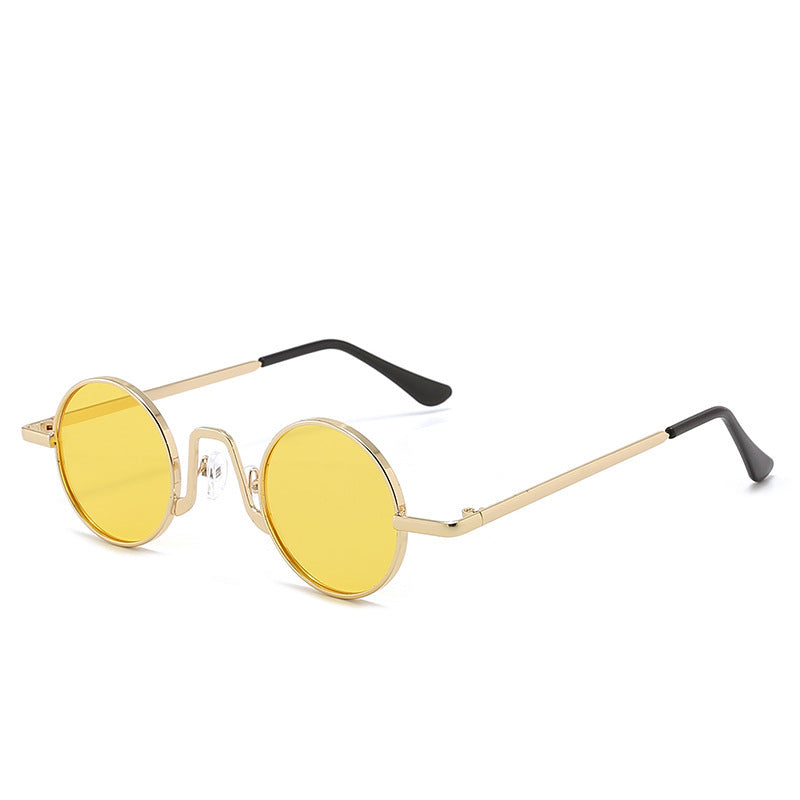 Retro Hip Hop Zonnebril Klein Frame Rond
