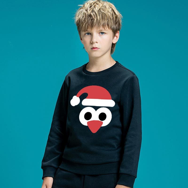 Europees en Amerikaans Schattige Sweater met Cartoon - Kerstmuts Print voor Peuters/ Kinderen