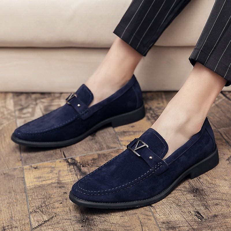 Klassieke Comfortabele Effen Kleur Casual/Business Instapschoenen van Imitatie Suède met Puntige Neus voor Heren