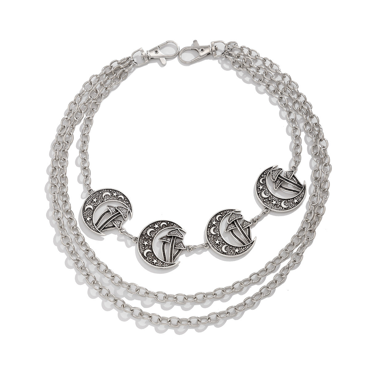 Punkstijl Street Fashion Meerlaagse Legering Taille Broekketting in Geometrische Stijl voor Dames