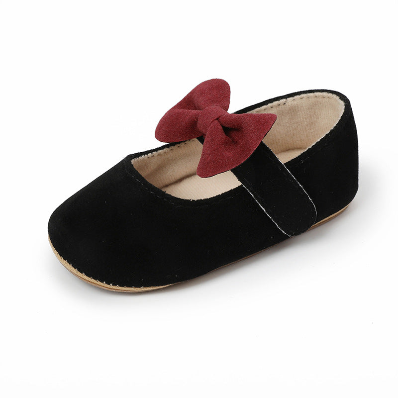 Elegante Schattige Effen Kleur Klassieke Mary Jane Ronde Neus Ballerina met Antislip en Strik voor Meisjes