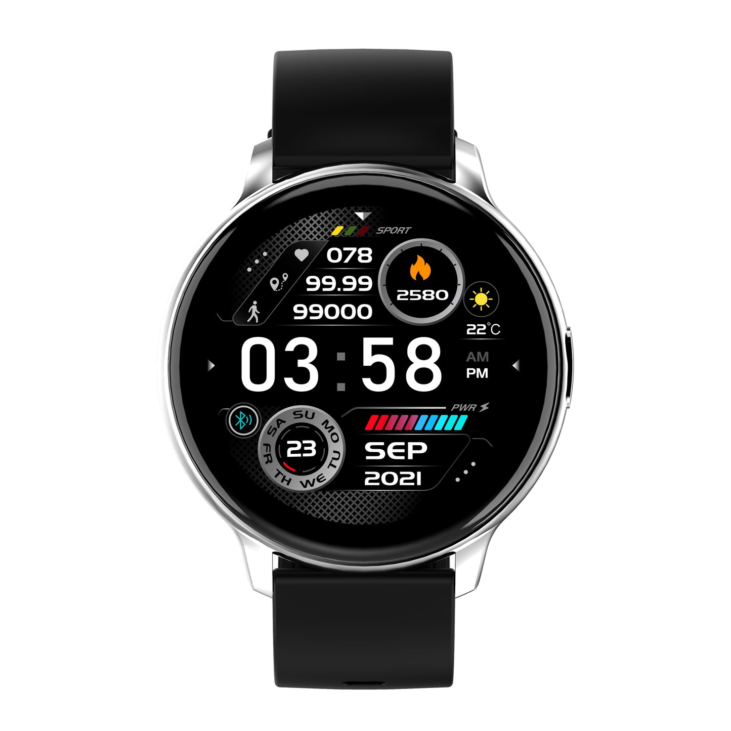 Eenvoudige Zakelijk Casual Bluetooth-Belfunctie Smartwatch Multifunctioneel met Hartslag-Bloeddruk en Zuurstofverzadigingsmeter voor Unisex