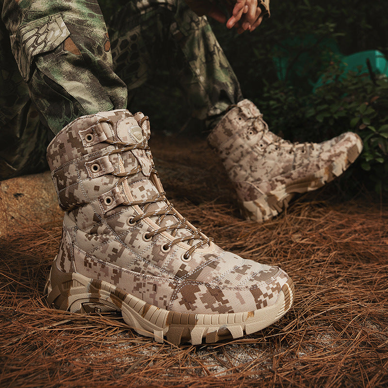 Trendy Casual Outdoor Gecamoufleerde Hoge Trainning/Wandellaarzen voor Heren