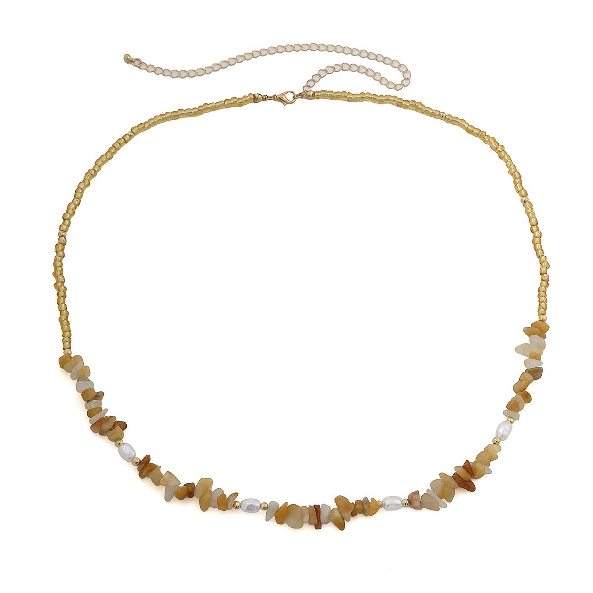 Strand Stijl Trendy Eenvoudige Universele Enkellaagse Kralen Tailleketting met Imitatie Parel