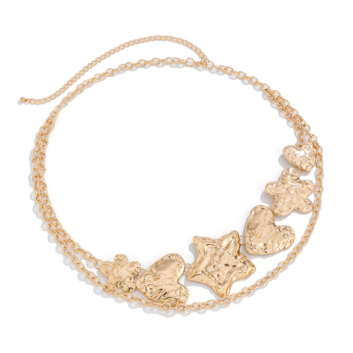 Modieuze Retro Metalen Tailleketting met Grote Zeesterren/Hartvormige Motief voor Dames