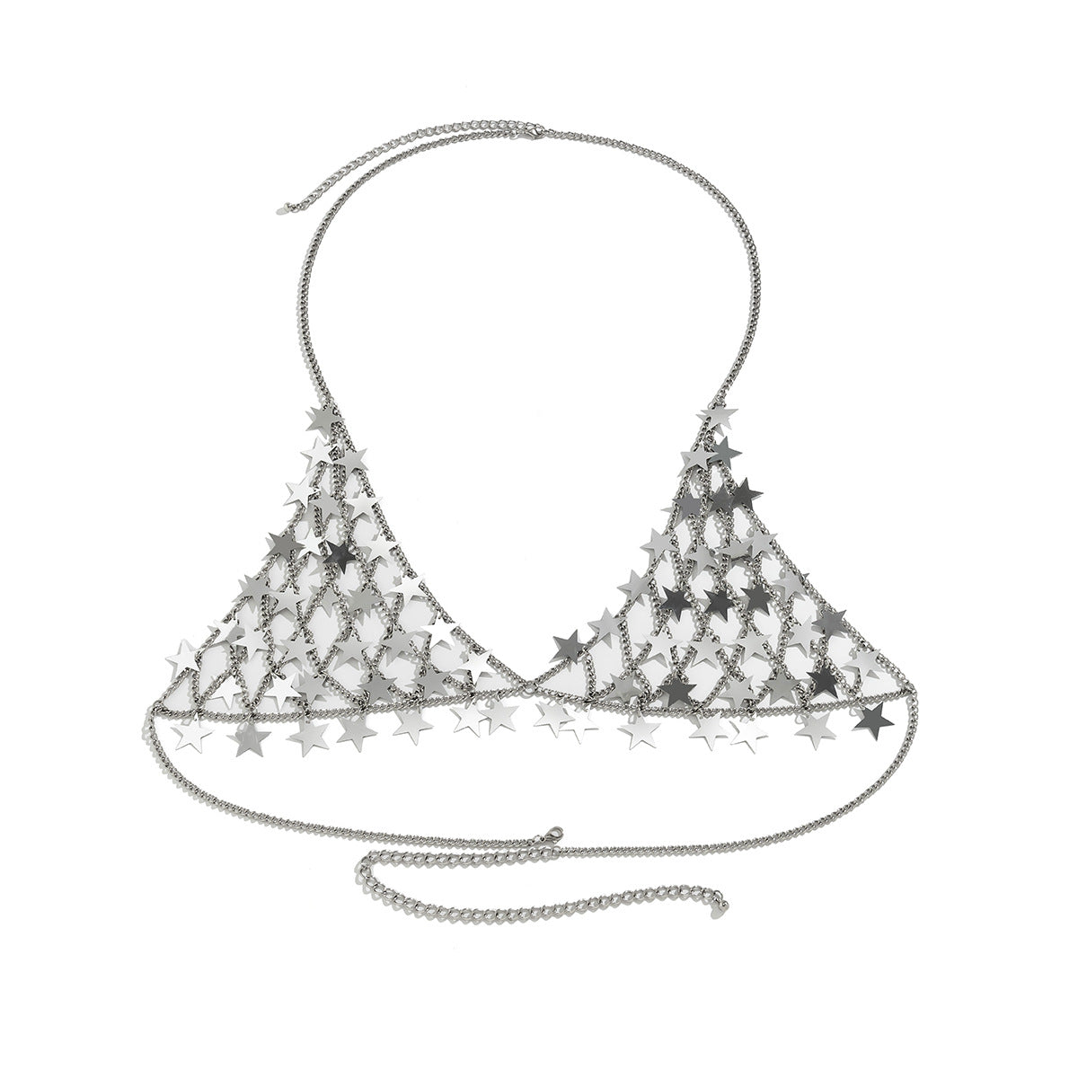 Modieuze Elegante Metalen Handgemaakte Borstketting met Sterren/Munt Pailletten en Kwastjes voor Dames