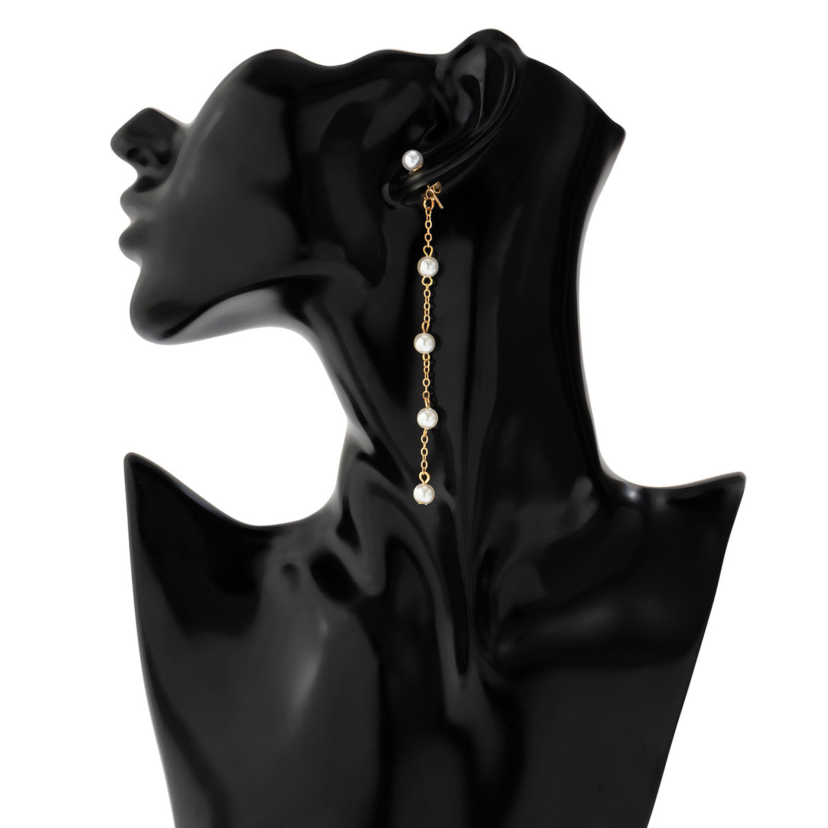 Eenvoudige Vrouwelijke Stralende Sieradenset Franse Retro Metalen Halsketting Armband & Oorbellen met Imitatieparels en Verstelbare Sluiting voor Dames