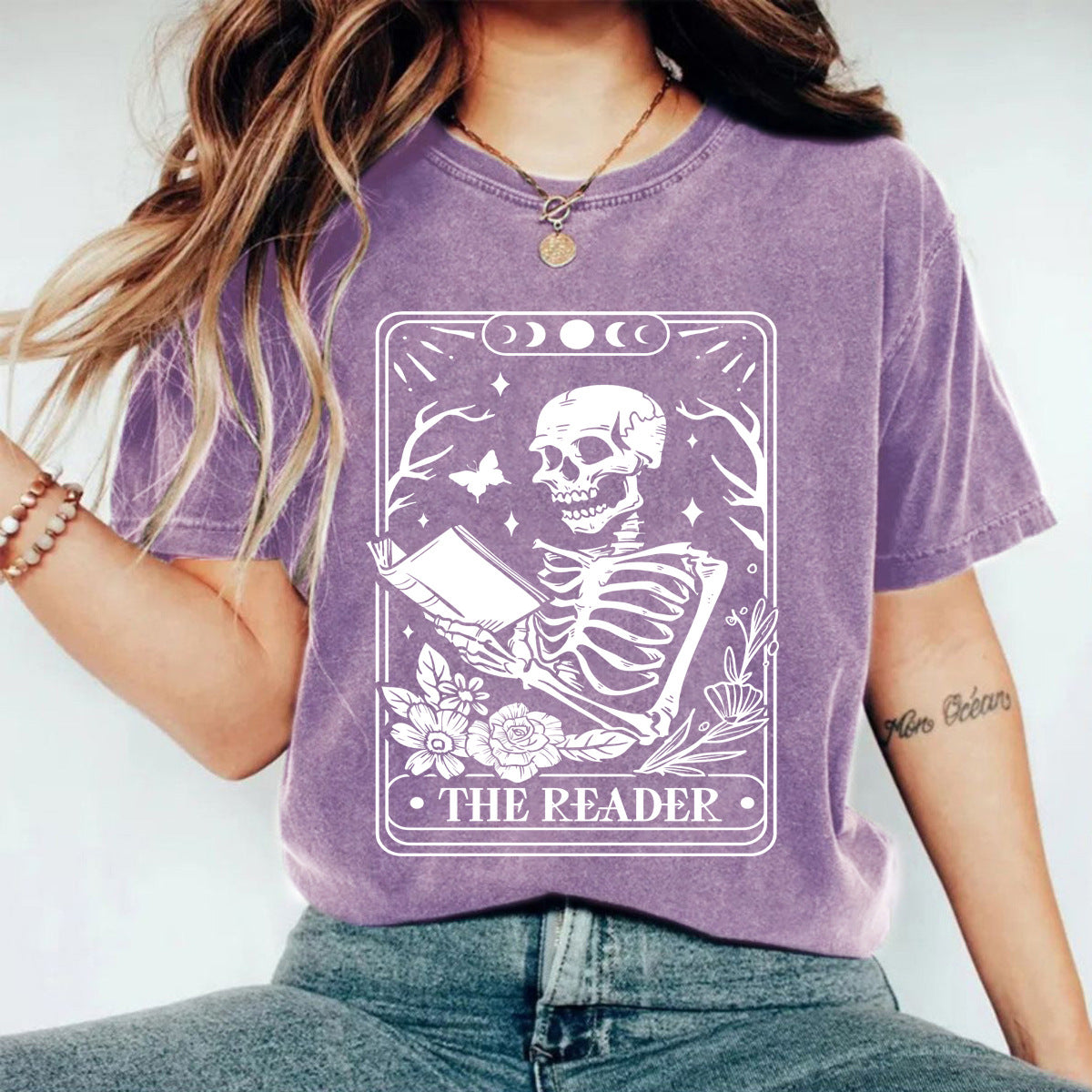 Stijlvolle Effen Kleur Casual Vintage Ronde Hals T-shirt met Cartoonprint en Korte Mouwen voor Dames & Plus-Size