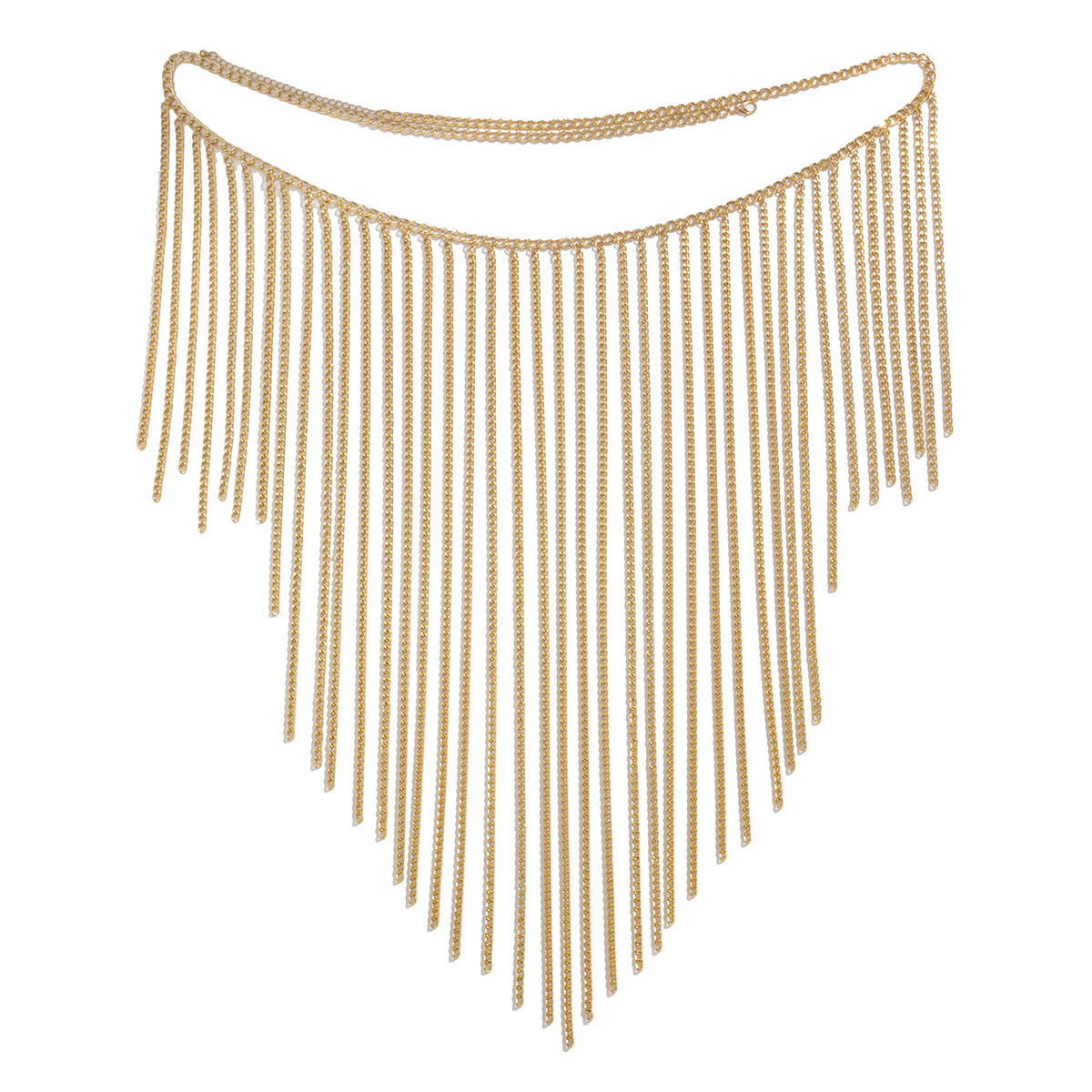 Stijlvolle Elegante Metalen Aluminium Meerlaagse Bodychain met Kwastjes voor Dames