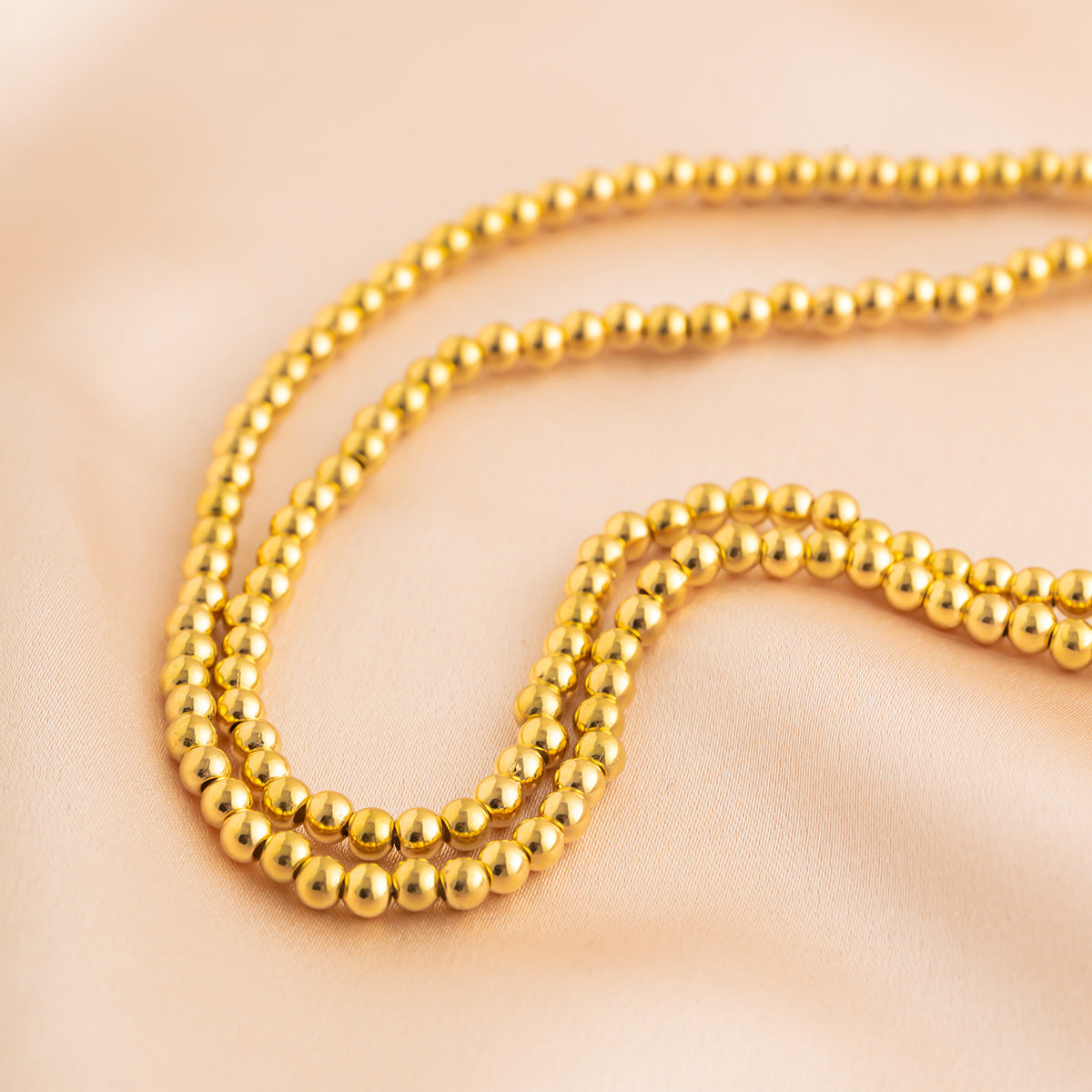 Eenvoudig Universele Sexy Dubbellaagse Effen Kleur Tailleketting met Imitatie Parels voor Dames