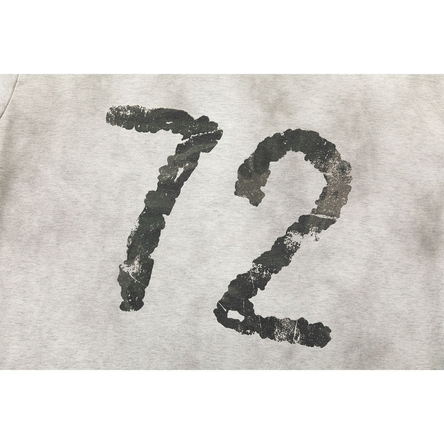 Trendy Streetfashion Tweekleurig Oversized Casual Vintage Bedrukte Letterprint T-shirt met Ronde Hals en Lange Mouwen voor Heren