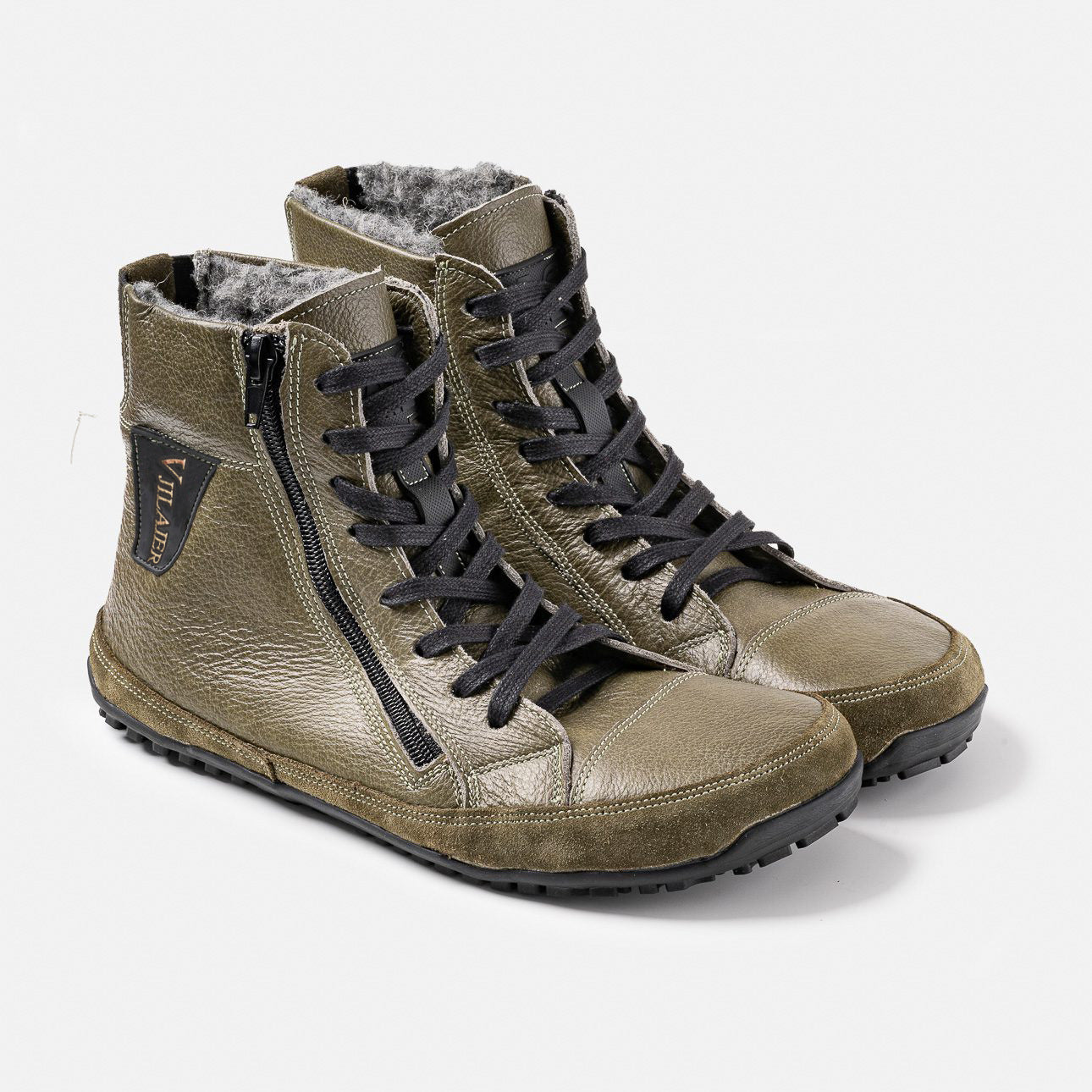 Trendy Casual Effen Kleur Korte Enkellaarzen van PU-Leer met Fluwelendetails en Ritssluiting aan de Zijkant voor Unisex