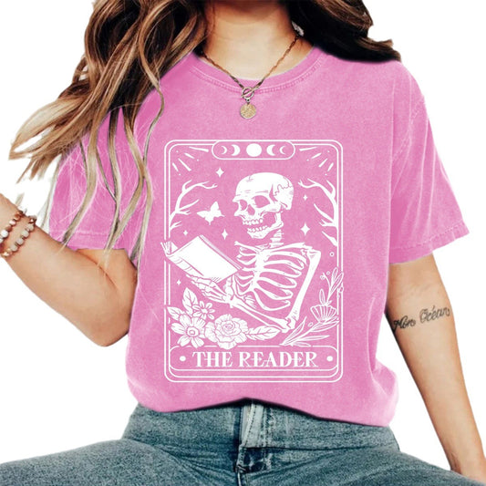 Stijlvolle Effen Kleur Casual Vintage Ronde Hals T-shirt met Cartoonprint en Korte Mouwen voor Dames & Plus-Size