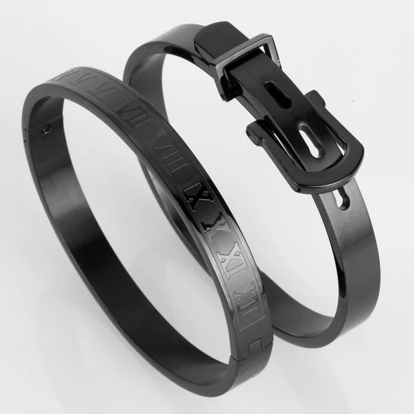 Modieuze Stijlvolle Vergulde Roestvrijstalen Armband met Letterprint en Gespsluiting voor Heren