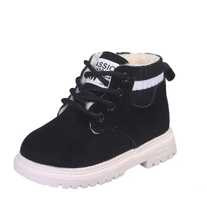 Modieuze Casual Effen Kleur Kids Enkelboots met/zonder Fluweelgevoerd van PU-Leer met Ritssluiting en Antislip Zool voor Kinderen