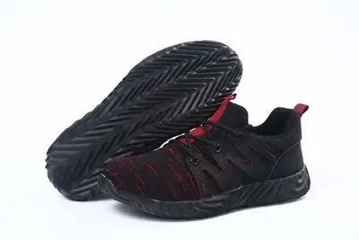Eenvoudige Outdoor Werk/Veiligheidsschoenen van Mesh met Stalen Ronde Neus en Anti-Slipzool voor Heren