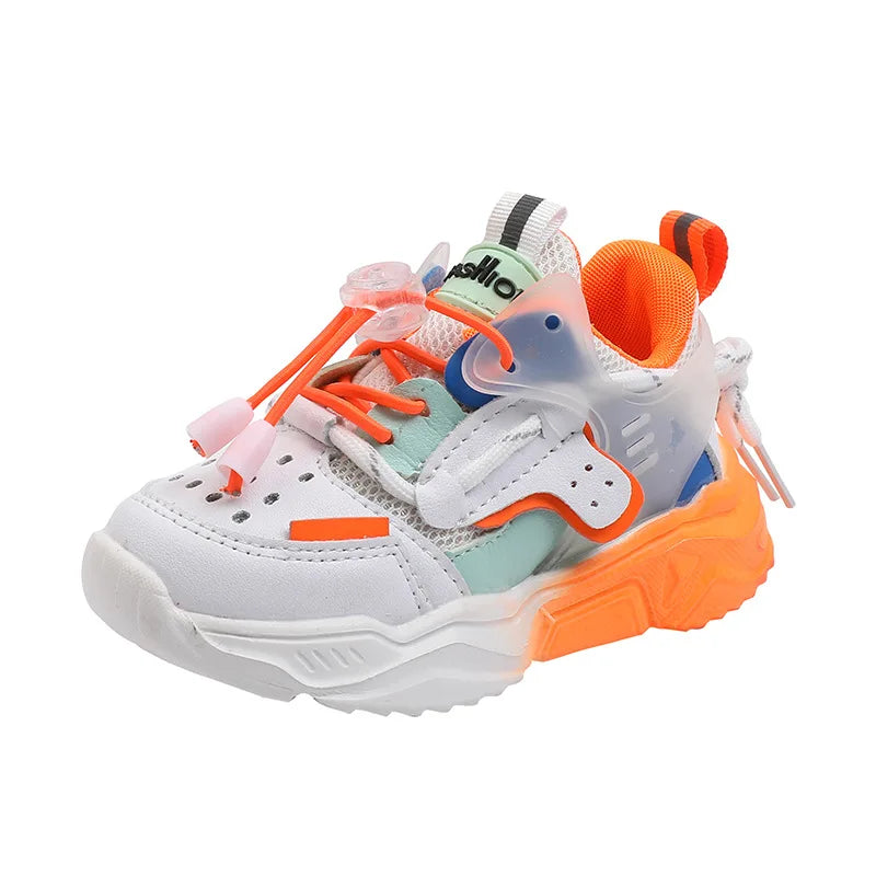 Modieuze Casual Kleurrijke Ademende Comfortabele Sportschoenen van Mesh & PU-Leer met Antislip en voor Kinderen
