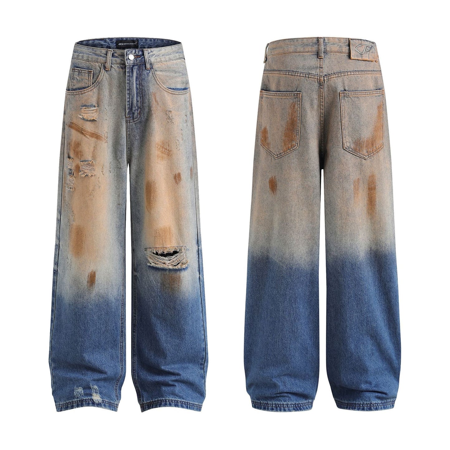 Vintage Ripped Jeans Washed voor Heren & Jongens
